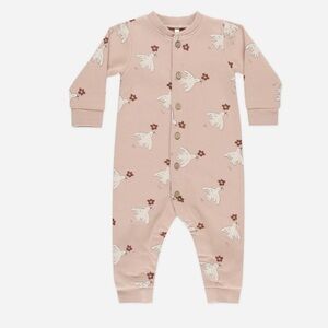 RYLEE + CRU Button Down Jumpsuit || Doves 2-3Y